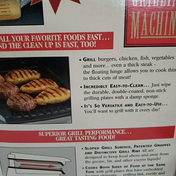 George Foreman Family Size Plus Grill with Cookbook GR26CB EXTRA LARGE XL White - Picture 14 of 16